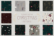 10 Vector Christmas Patterns, a Pattern Graphic by HmarkaShop (Thumbnail 1 of 5)