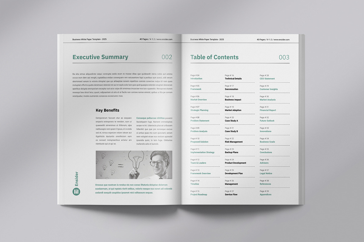 Whitepaper | Canva, Word, InDesign, a Brochure Template by Orcshape Studio (Photo 4 of 17)