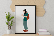 Abstract Hippie clipart, a Person Illustration by ApetekMarket (Thumbnail 8 of 8)