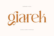 Giarek - Ligature Serif Font, a Serif Font by Nirmana Visual (Thumbnail 1 of 13)