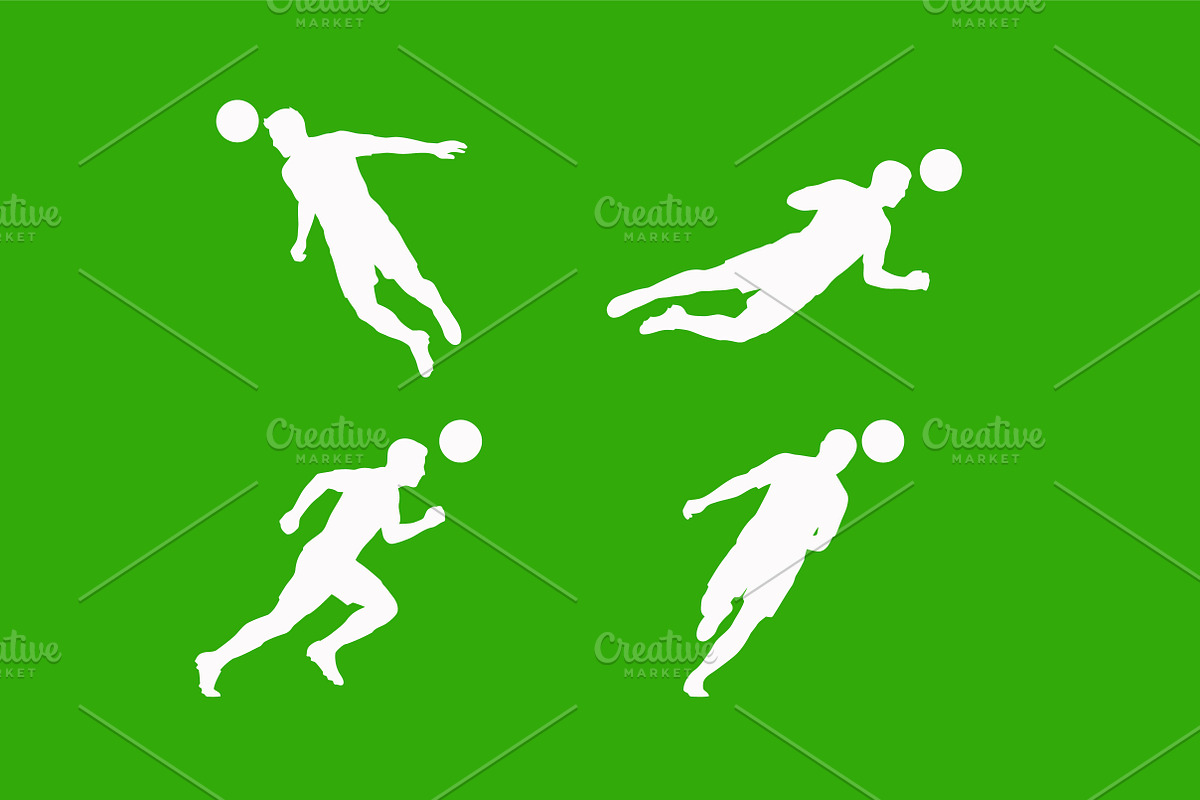 Soccer Player Silhouette Vector Pack, an Object Graphic by Artonix (Photo 2 of 3)