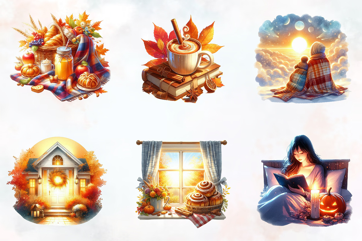Morning and Fall Clipart, an Illustration by RobertsArt (Photo 2 of 6)