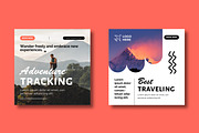 Travel Social Media Template Layout, a Social Media Template by MightyDesign (Thumbnail 4 of 8)