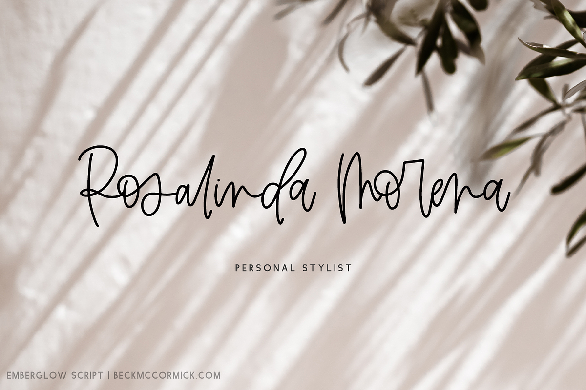 Emberglow Script, a Handwritten Font by Beck McCormick (Photo 4 of 10)