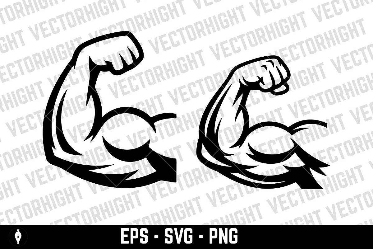 Flexing bicep and clenched fist, an Object Graphic by Vectorhight (Photo 3 of 3)