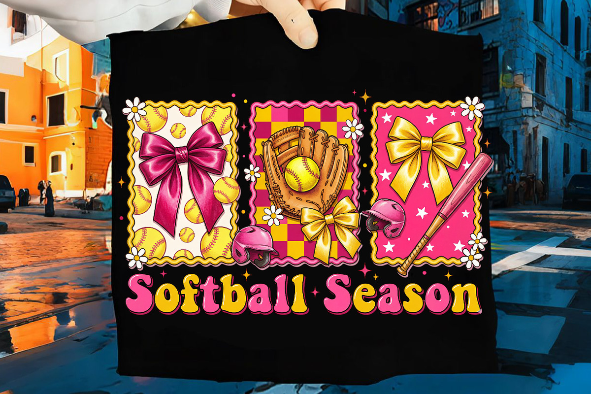 Softball Bow Png, Game Day Softball, an Illustration by CreationArt (Photo 8 of 9)