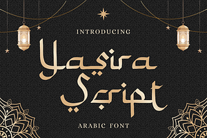 Yasira Script Arabic Font, a Font by PutraCetol Studio