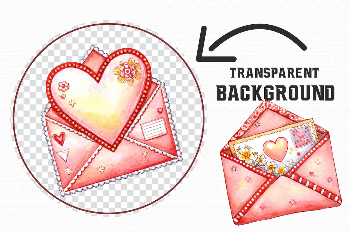 Valentine's Mail Clipart, an Illustration by Libby Wishes (Photo 4 of 7)