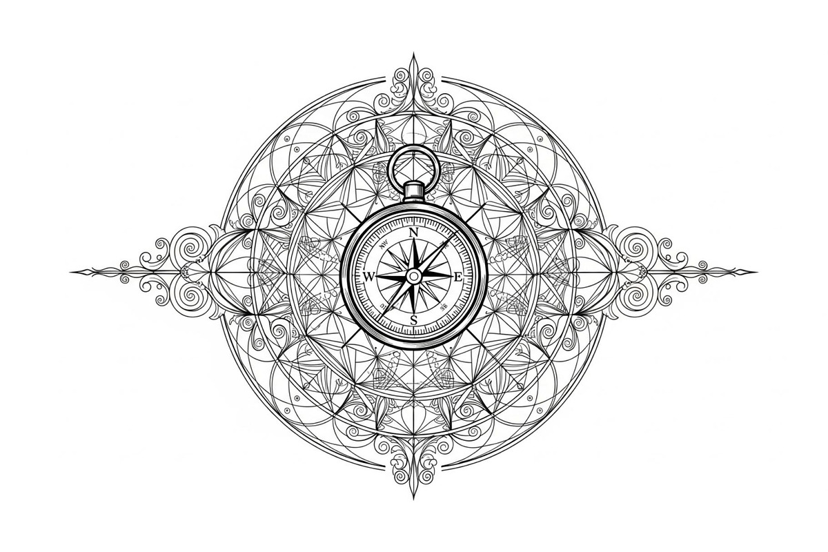 Ornamental Compass Rose SVG Bundle, an Illustration by Gaye Art (Photo 24 of 31)