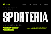 Sporteria - Modern Sans Display Font, a Sans Serif Font by Masyafi Studio (Thumbnail 1 of 8)