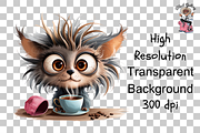 Kitten Drinking Coffee PNG Bundle, a Graphic by Clipart Bloom (Thumbnail 13 of 13)