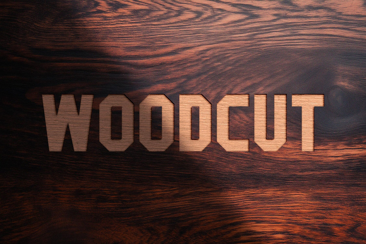 Vintage Woodcut Text Template, a Layer Style Add-On by Design Squad (Photo 5 of 5)