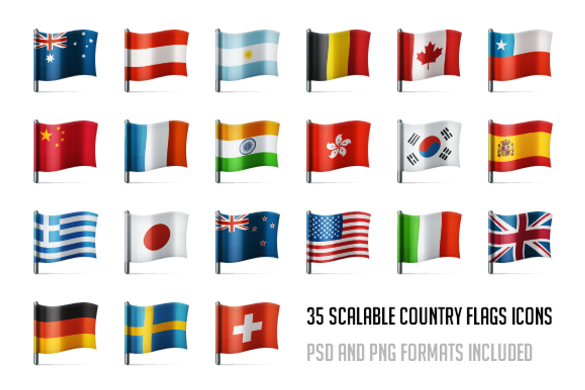 Country Flags Icon Set