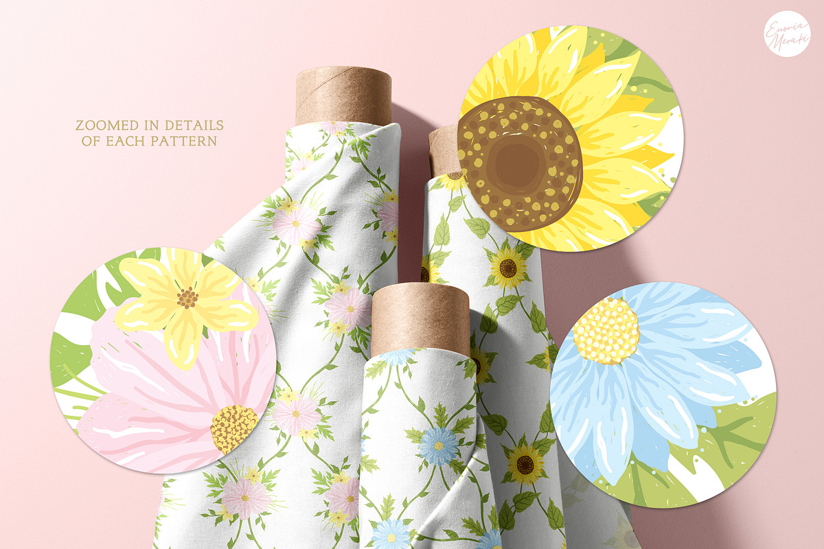 Cottagecore Pattern 20 Flower Vine, a Pattern Graphic by Euonia Meraki (Photo 3 of 21)