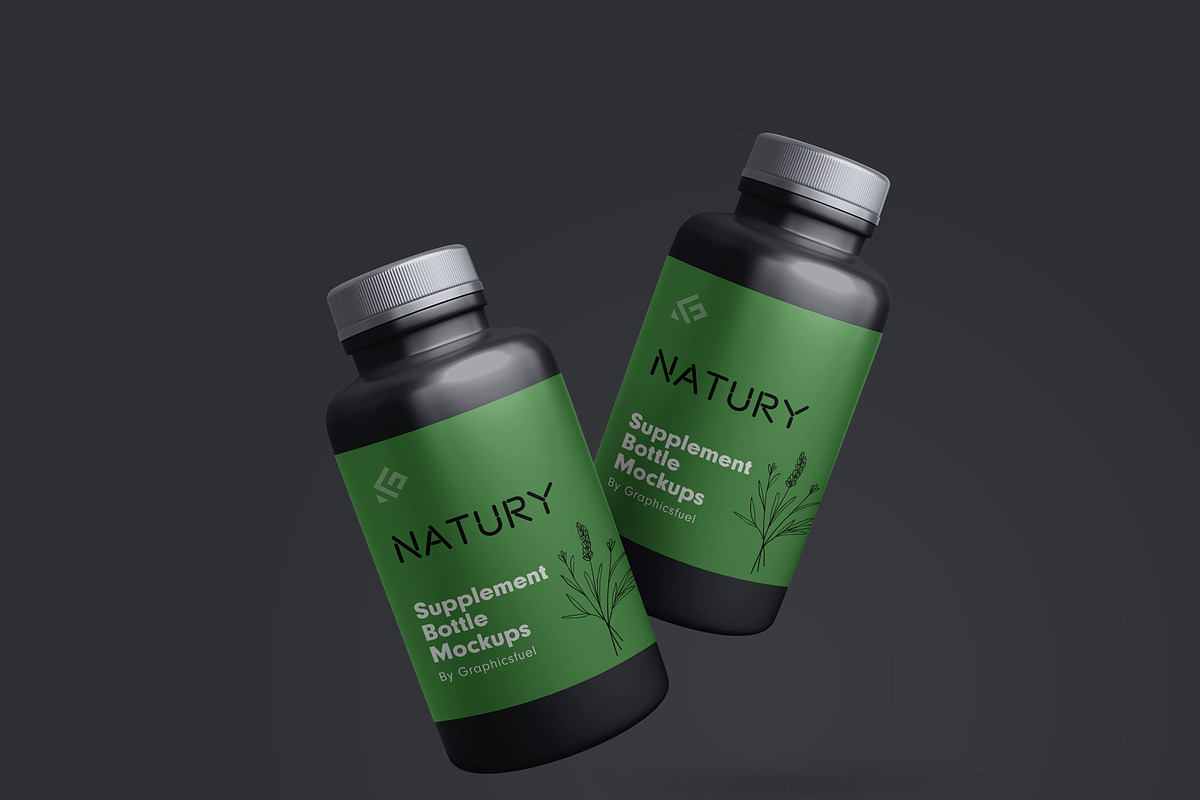 Supplement Bottle Mockups, a Packaging Mockup by Graphicsfuel (Photo 11 of 12)