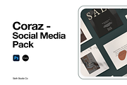Coraz - Social Media Pack | Canva Ps, a Social Media Template by Sixth Studio Co (Thumbnail 1 of 6)