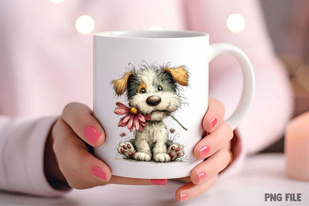 Whimsical Easter Dogs Clipart Png, an Illustration by Craft Nest (Photo 8 of 11)