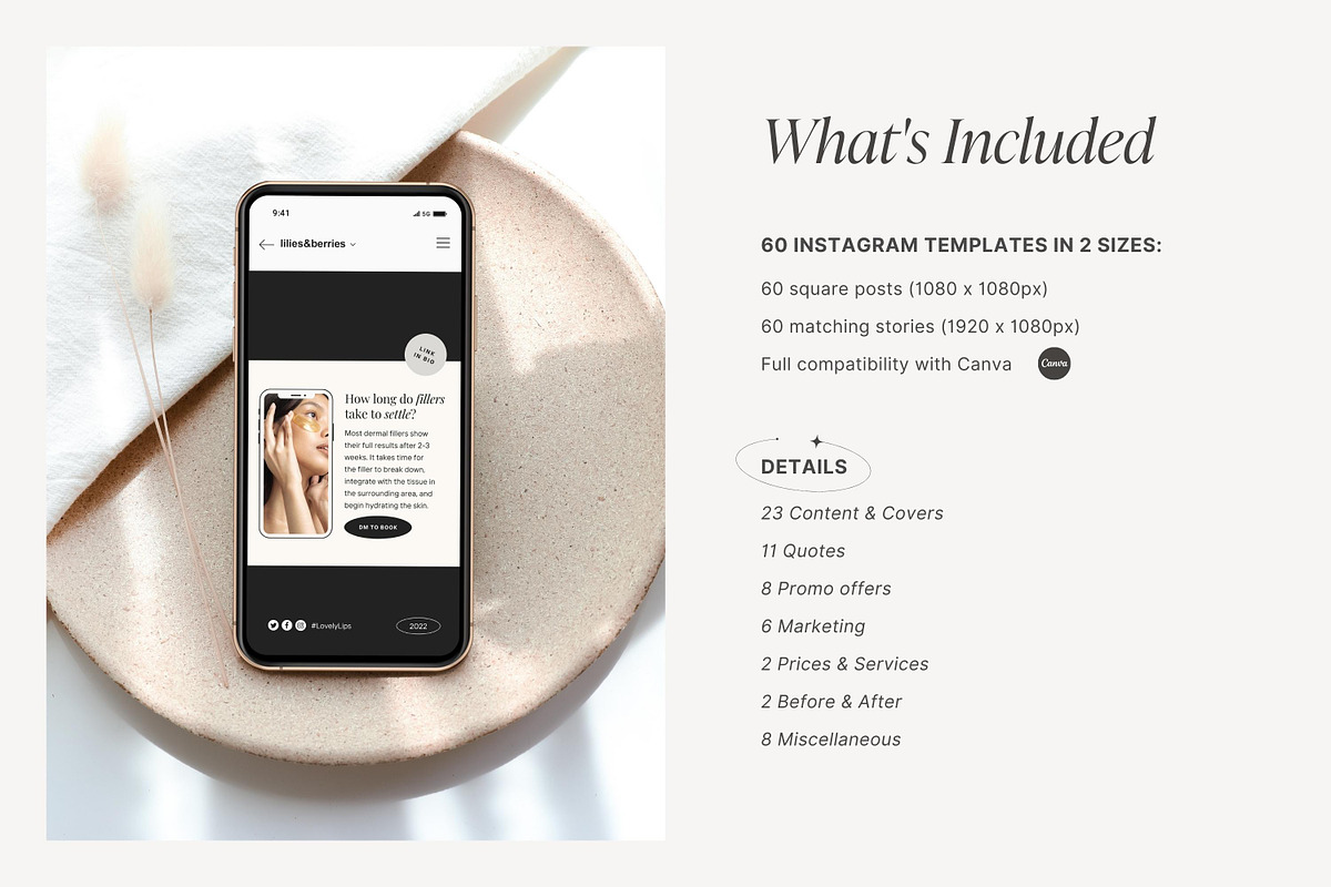 Aesthetic Nurse Injector templates, a Social Media Template by LiliesandBerries (Photo 4 of 23)
