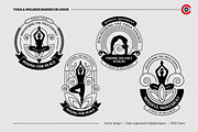Badges or Emblem Logos for Yoga, a Branding & Logo Template by C-Kav (Thumbnail 1 of 8)