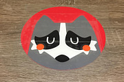 SVG DXF cut file portrait raccoon, an Illustration by kaeselotti (Thumbnail 2 of 2)