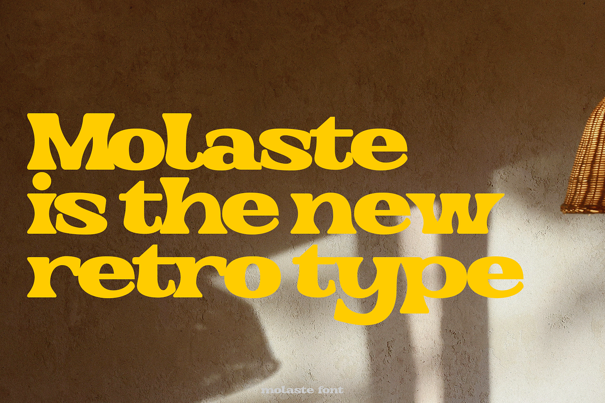 Molaste Retro Font, a Font by madeDeduk (Photo 4 of 10)