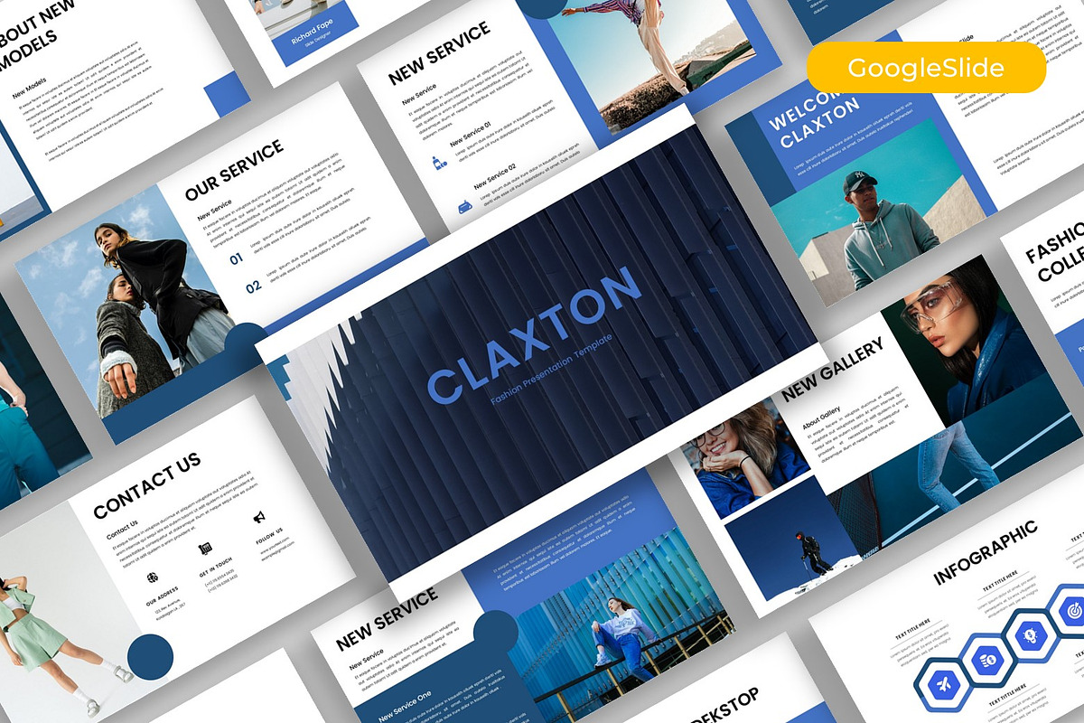 Claxton – Fashion Google Slide, a Presentation Template by kreatifreya (Photo 1 of 5)