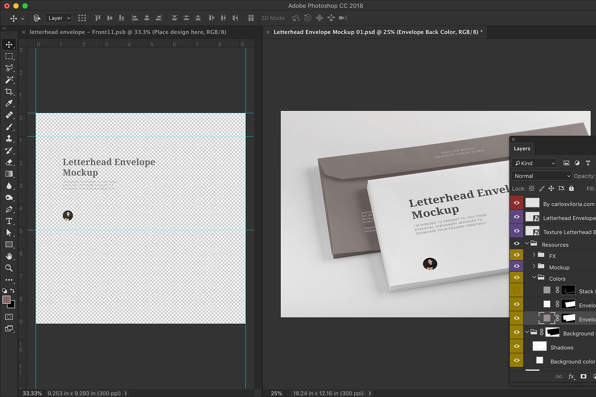 Letterhead Envelope Mockup 01, a Product Mockup by Mockups by Carlos Viloria (Photo 2 of 4)