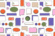 Retro speech bubbles, stickers set, an Object Illustration by PaperTrident (Thumbnail 4 of 4)