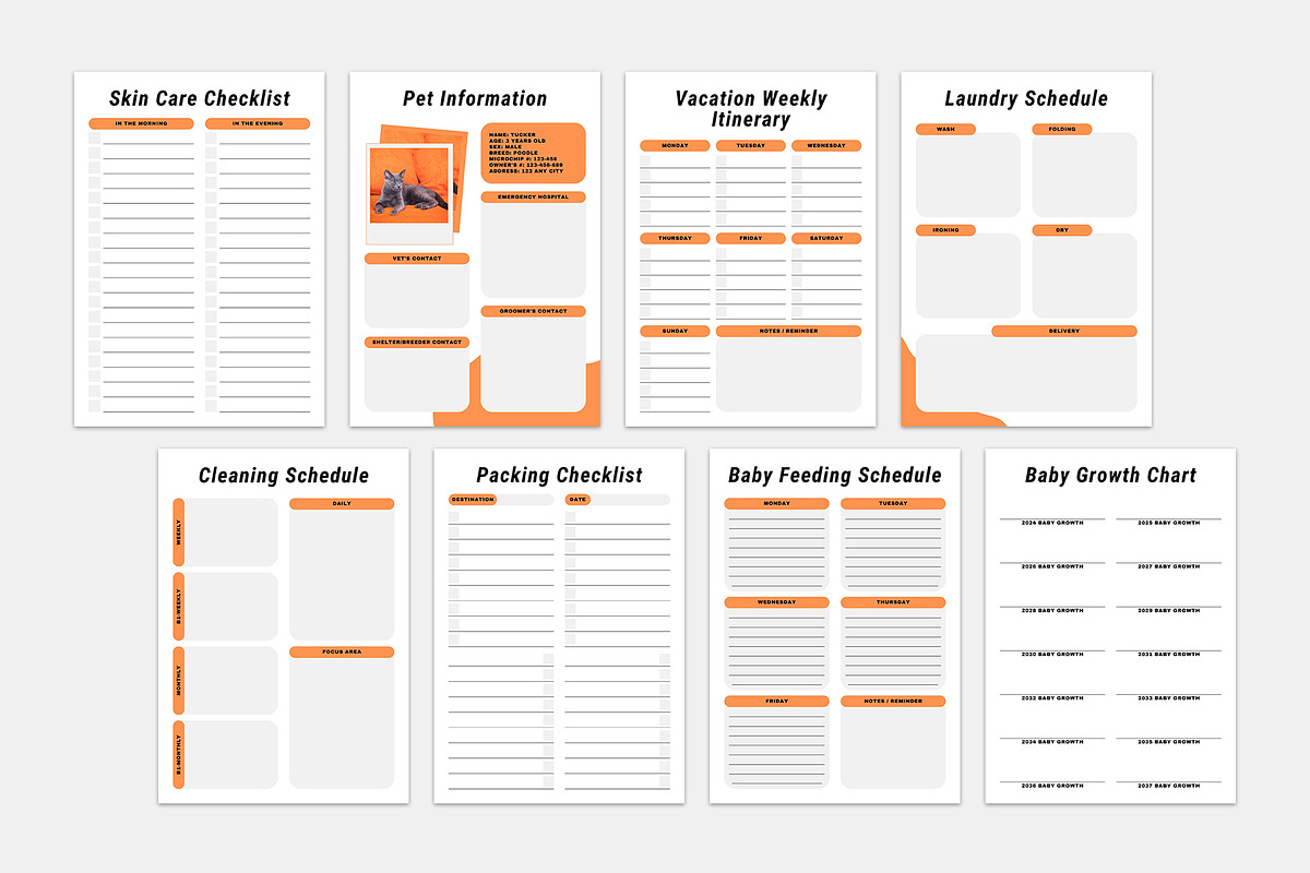 MOM'S Planner Bundle Template, a Stationery Template by MNT-Creator (Photo 5 of 6)