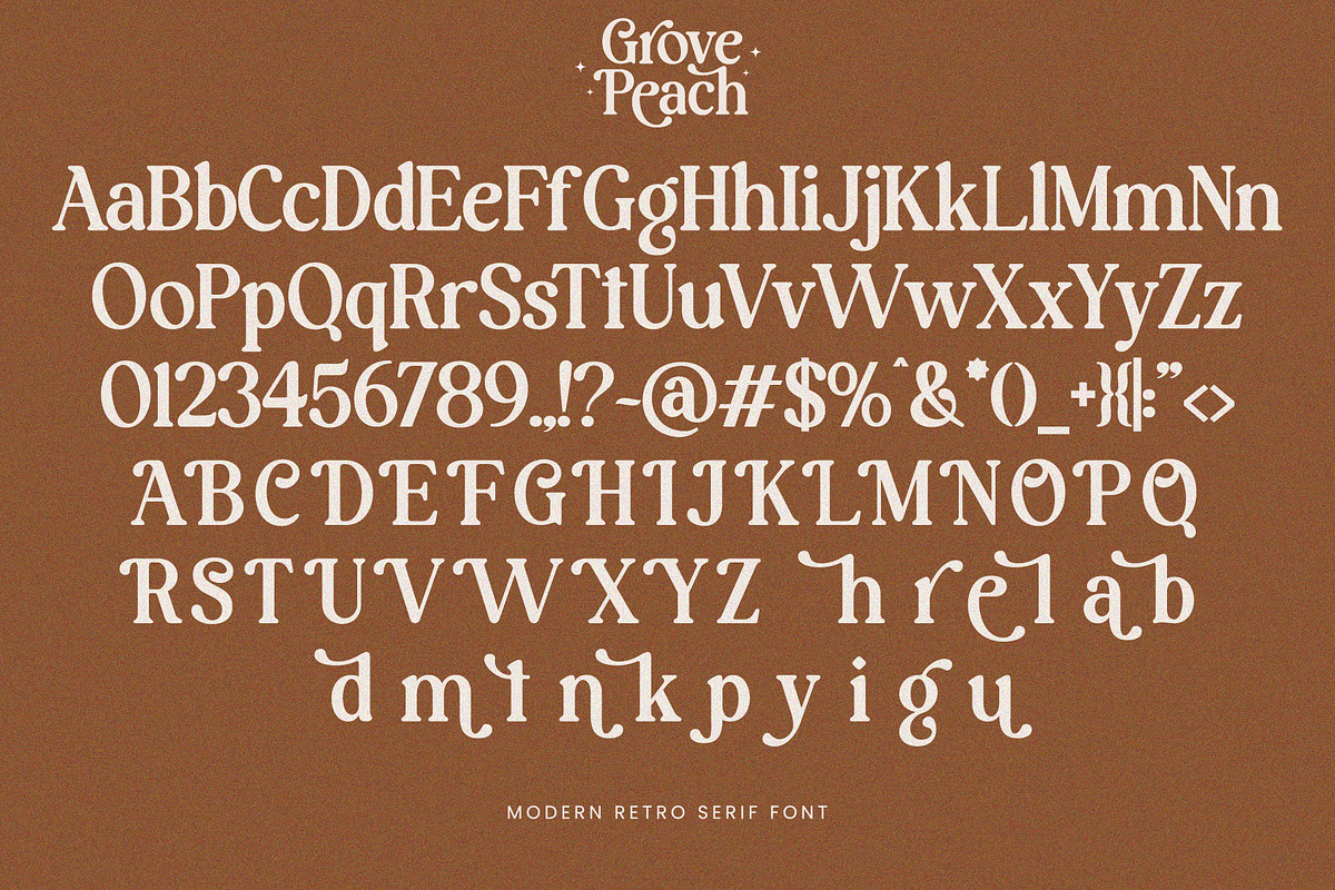 Grove Peach | Modern Retro Serif, a Serif Font by Typoraith Co (Photo 10 of 10)