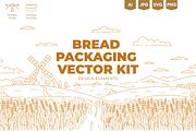Bakery & Wheat Fields, a Food Illustration by Ilia Design (Thumbnail 1 of 12)