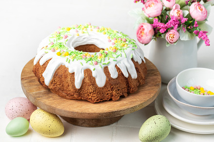 Easter Bundt Cake with Easter Eggs, a Holiday Photo by Olena Rudo