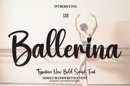 Ballerina | Script Font, a Script Font by Scratchones