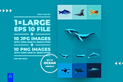 Ocean Polygonal Animals, an Animal Illustration by blauananas (Thumbnail 4 of 5)
