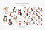 watercolor Christmas dogs patterns, a Pattern Graphic by Patishop Art (Thumbnail 2 of 9)
