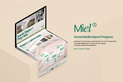 MIEL / Social Media Report Kit, a Presentation Template by Eviory (Thumbnail 2 of 14)