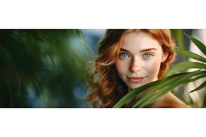 A woman with red hair standing near, a Nature Photo by Igor Tichonow