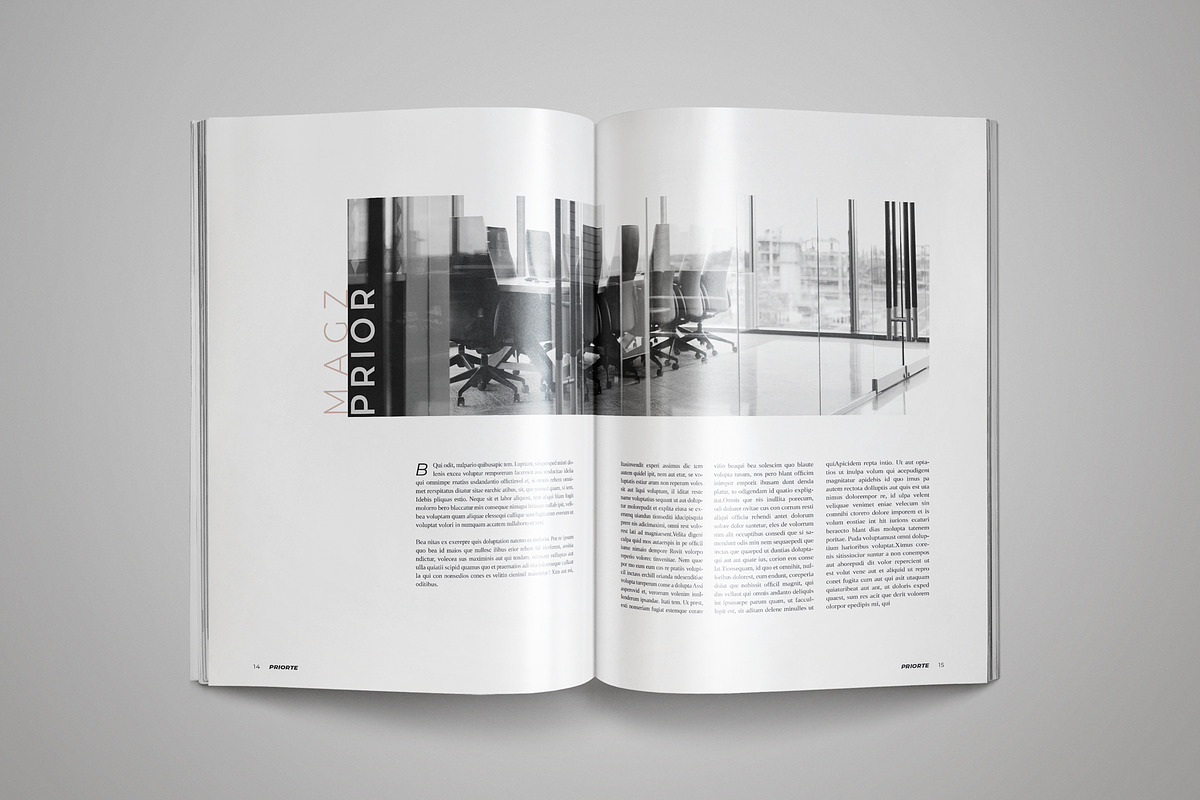 PRIORTE Magazine Lookbook Template, a Magazine Template by Indotitas (Photo 9 of 11)