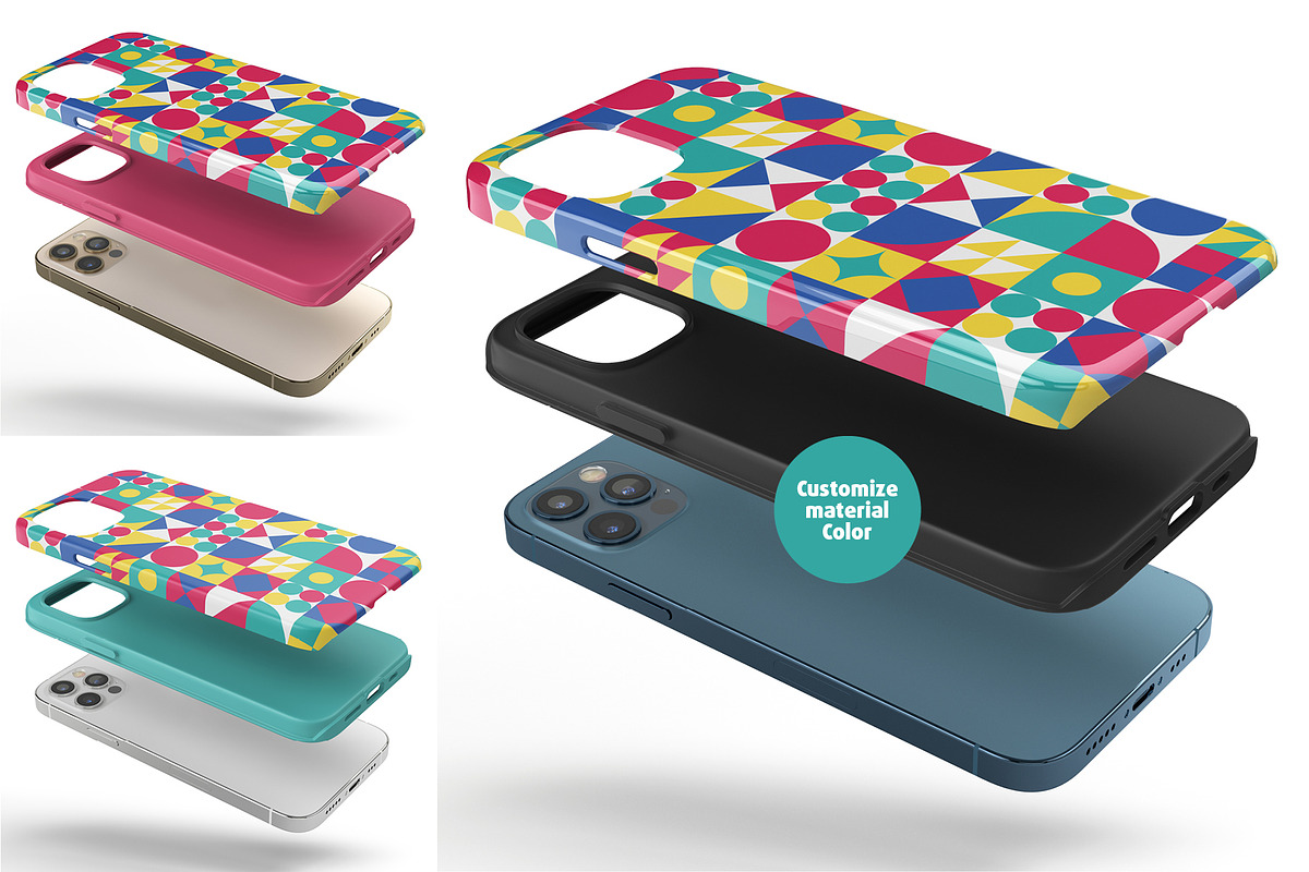 Phone 12 Pro Tough Case Mock-up, an iPhone Mockup by Colatudo Store (Photo 4 of 9)