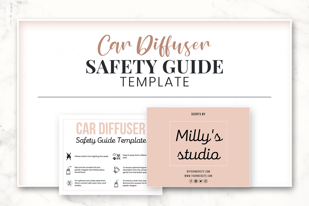 Editable Car Diffuser Guide Template, a Print Template by Snapybiz