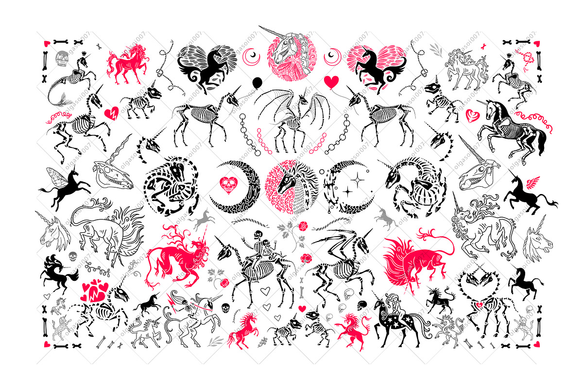 Halloween unicorns, an Animal Illustration by OlgaSoi007 (Photo 3 of 6)