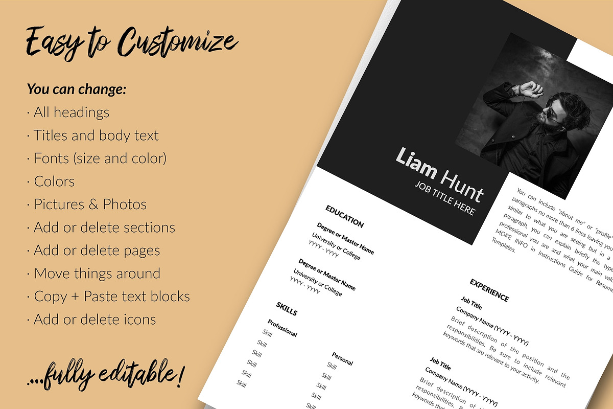 Modern Resume Design / CV - Liam, a Resume Template by Templates Design Co. (Photo 13 of 17)