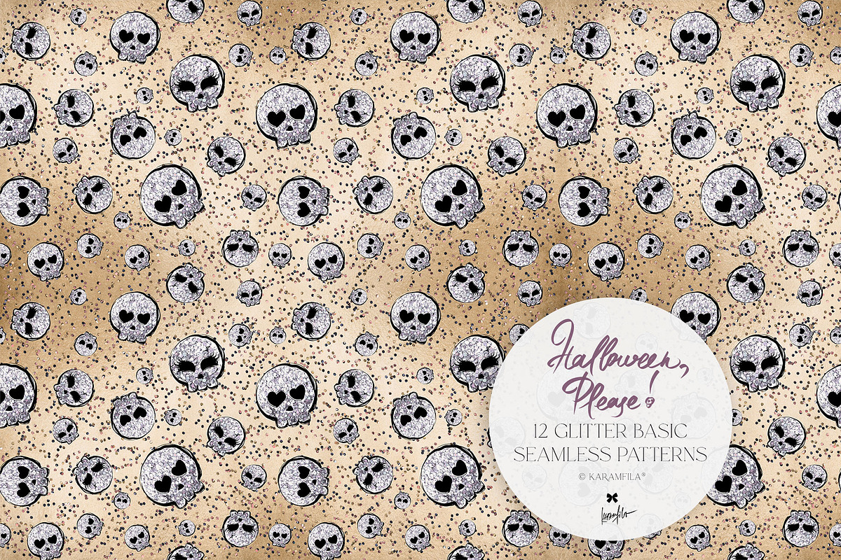 Kawaii Halloween Seamless Patterns, a Pattern Graphic by KaramfilaS (Photo 28 of 32)