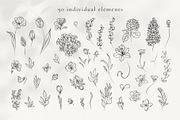 Minimalistic Spring Flowers Line Art, a Decorative Illustration by La Petite Line Art (Thumbnail 2 of 12)