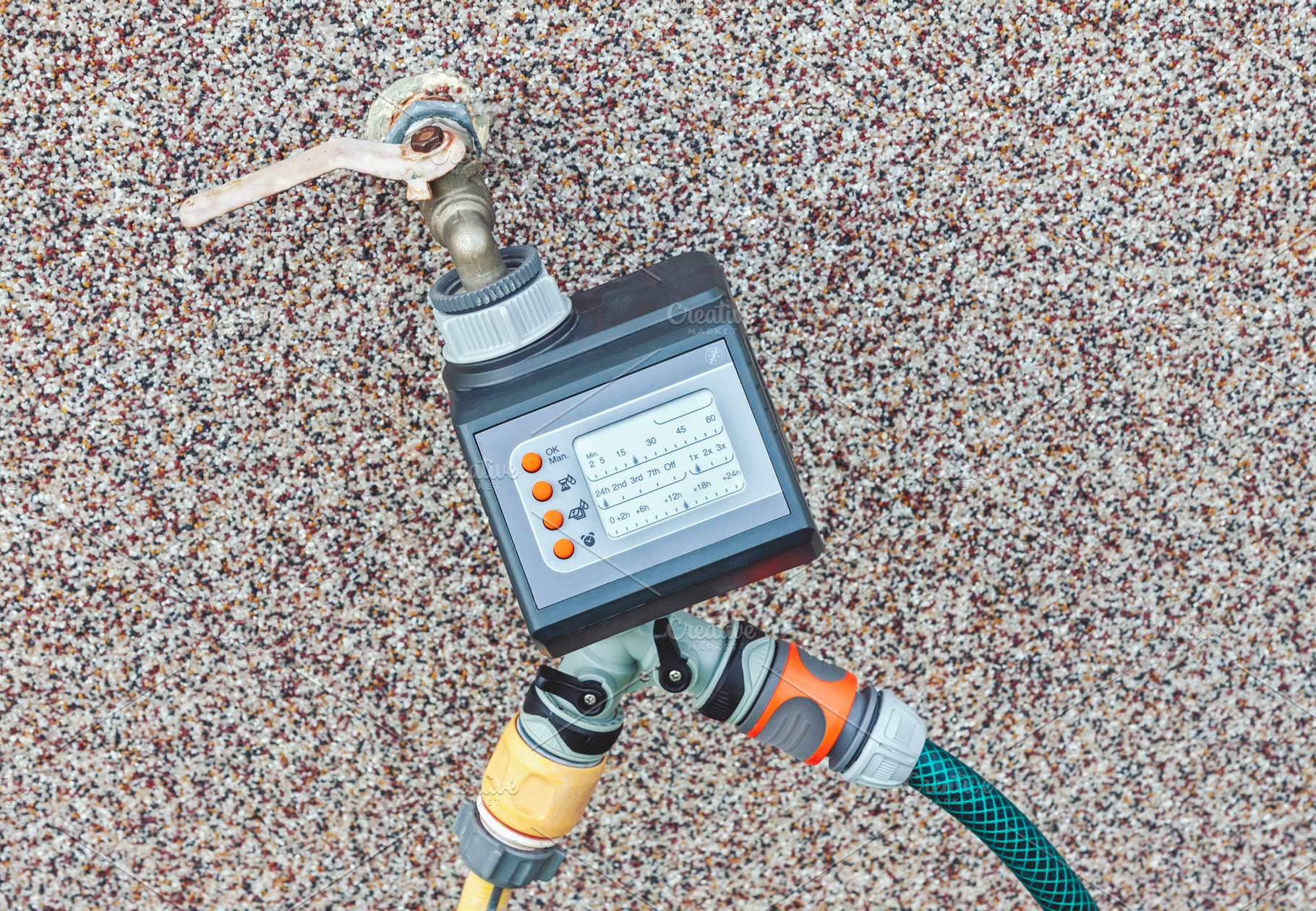 Water timer for automated irrigation, a Technology Photo by BOOCYS