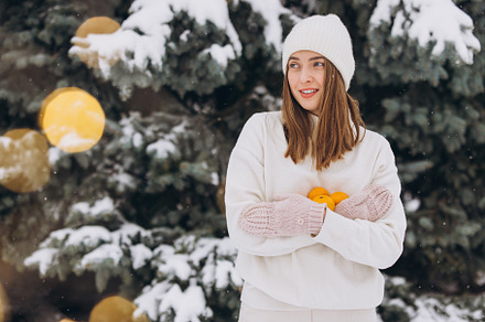 Happy beautiful girl in winter, a Holiday Photo by Cherkas Photography