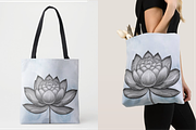 Sacred Lotus Flowers hand drawn logo, an Object Illustration by GraphicRedStudio (Thumbnail 8 of 10)