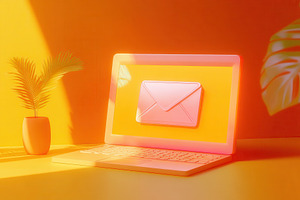Colorful email icon illustrated, a Photo by Pavel_design