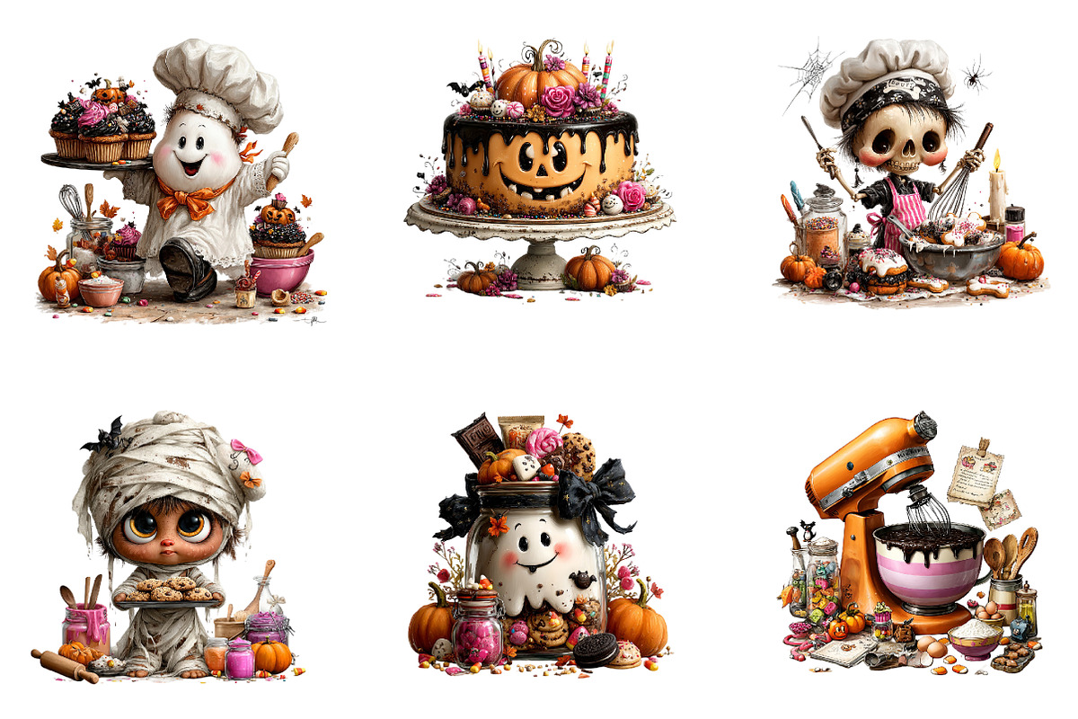 Halloween Baking Clipart Bundle, a Seasonal Illustration by CreationArt (Photo 7 of 7)