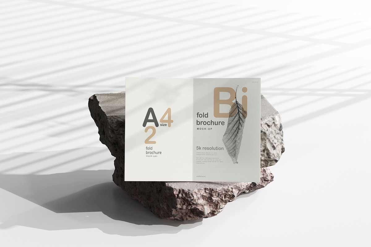 A4 Size Bi-Fold Brochure Mockup, a Print Template by pmvch (Photo 14 of 20)